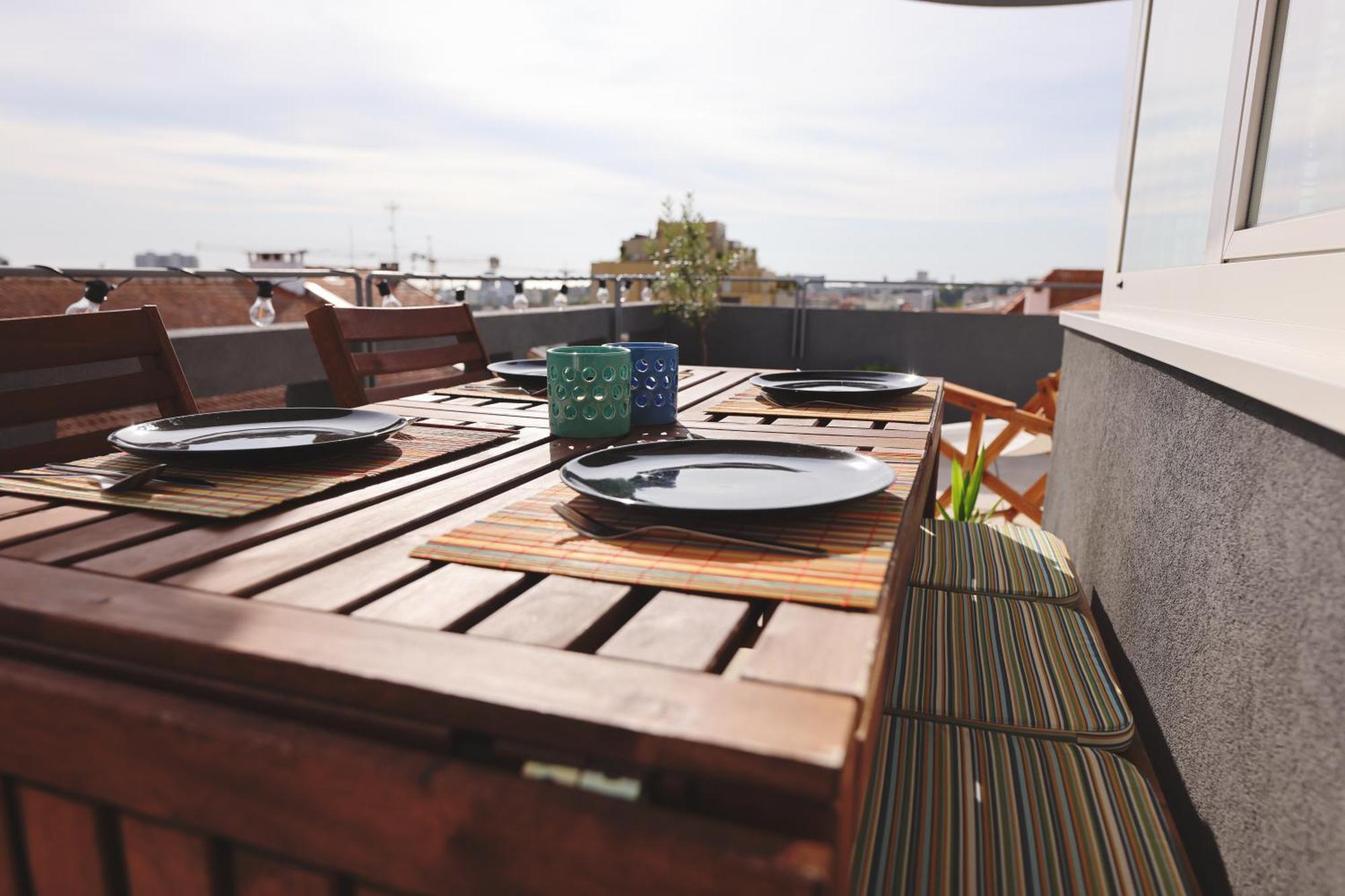 Boavista Sunlit Duplex With Terrace Apartment Porto Luaran gambar